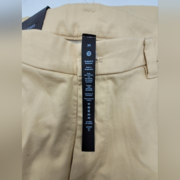 Lululemon Commission Classic-Fit Short 9" Oxford In Prosecco / White Size 30 - Picture 11 of 13